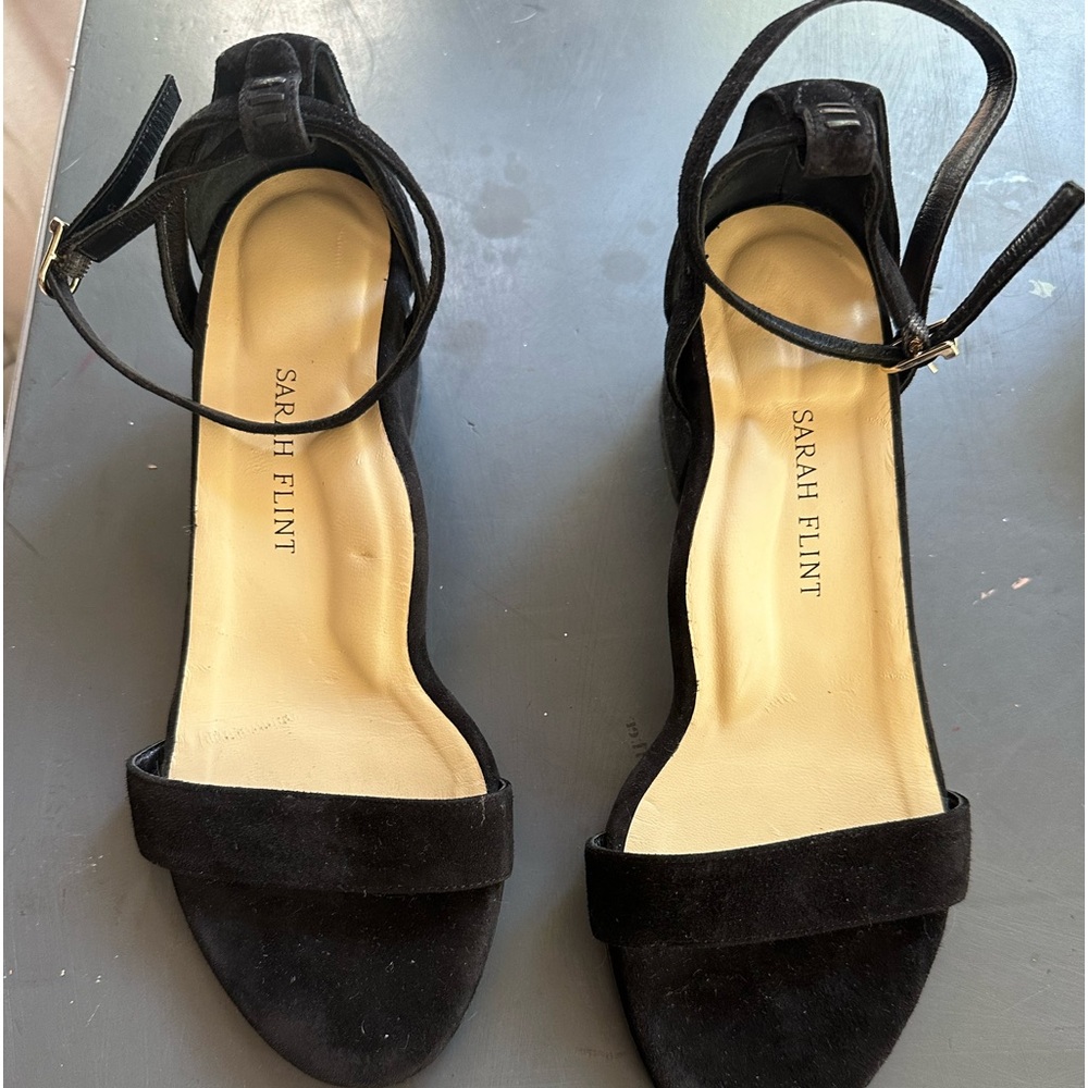 Sarah Flint perfect block sandal black  women’s size 6 brand new